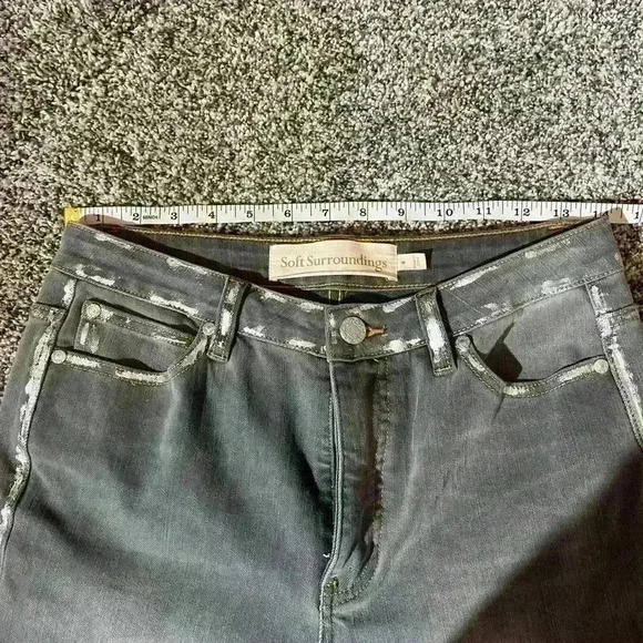 Soft Surroundings Ultimate Denim High-rise Foil Skinny Jeans Size 4 Gray - Picture 5 of 11